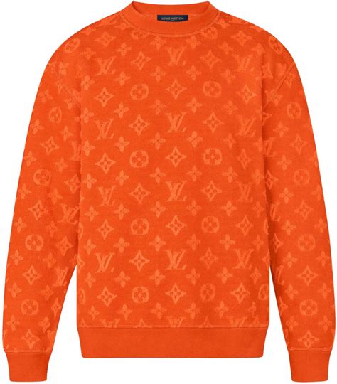 louis vuitton orange sweater|louis v monogram hoodie.